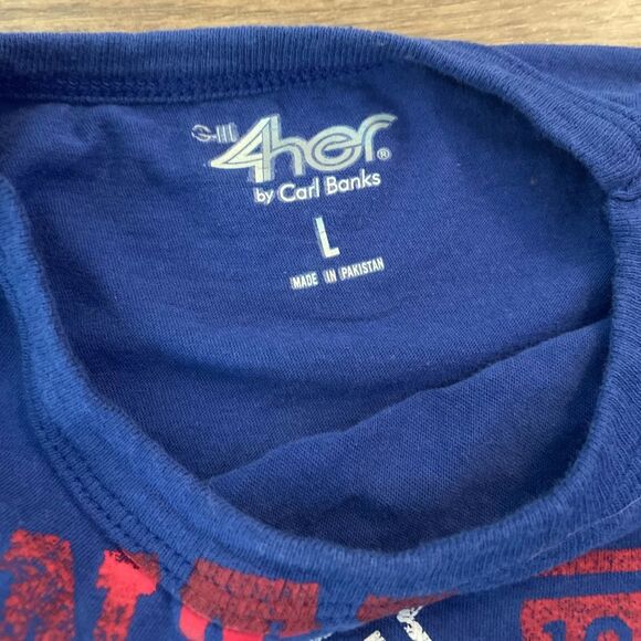 Montreal Canadiens NHL ice hockey Women's t shirt size Large Blue Tee Scoop Neck - Picture 5 of 6